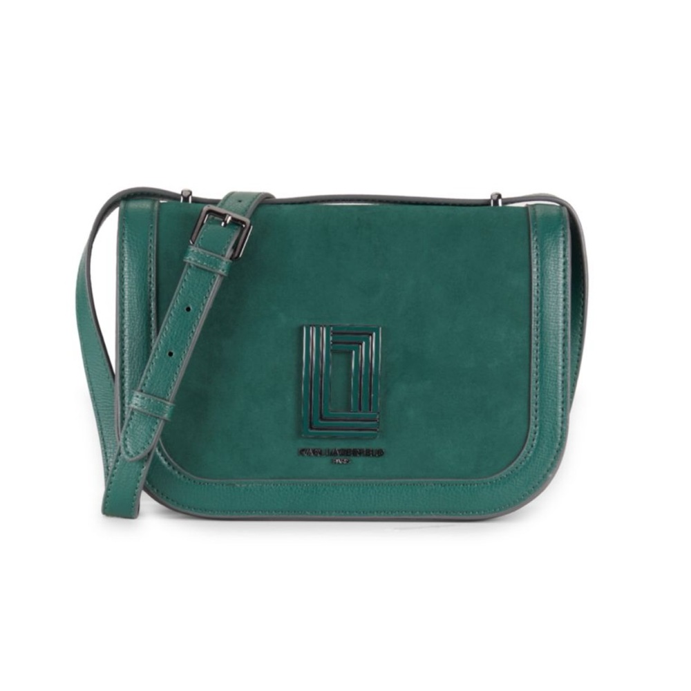 Elegant Green Leather Shoulder Bag